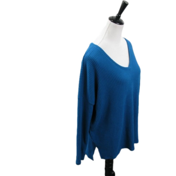 Time and Tru Turquoise Soft Ribbed Long Sleeve Tunic Size Large - Picture 4 of 6